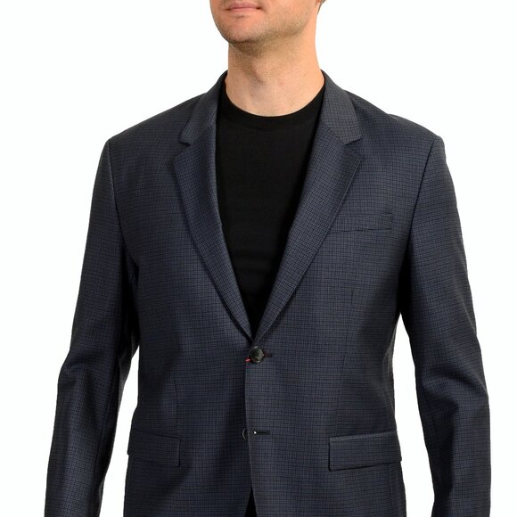 Hugo Boss Men's "Urban/Fargo194F1" Blue 100%Wool Two Button Blazer US 38S IT 48S - Picture 1 of 7